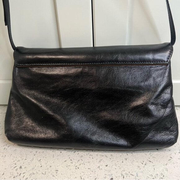 ELANO Durabilt Handbag Made in Vancouver Black Grey Leather, Suede Lining - Picture 5 of 15